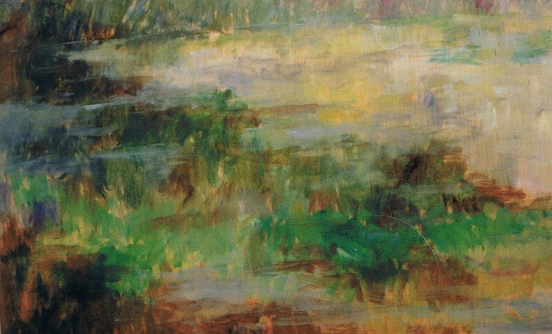 Río en otoño con vegetación a las orillas