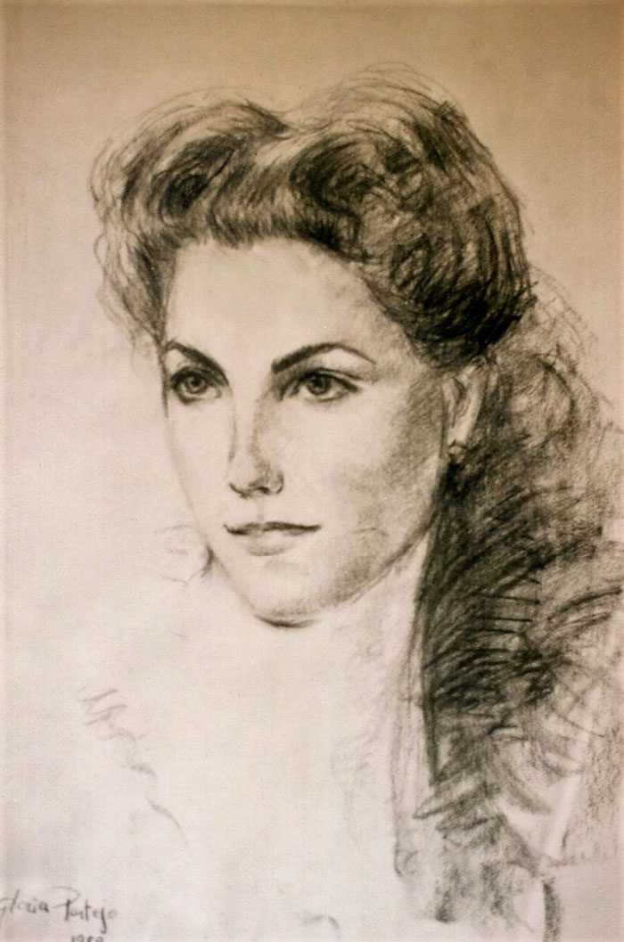 Retrato grafito mujer