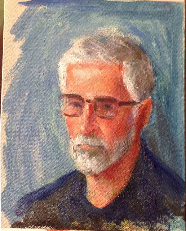 Retrato oleo hombre rapido