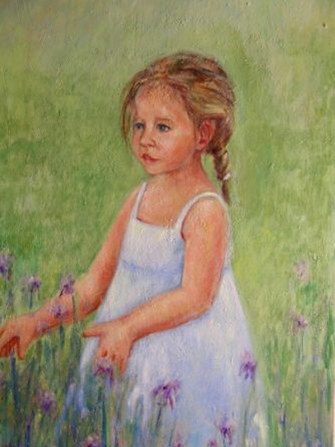 Retrato oleo niña