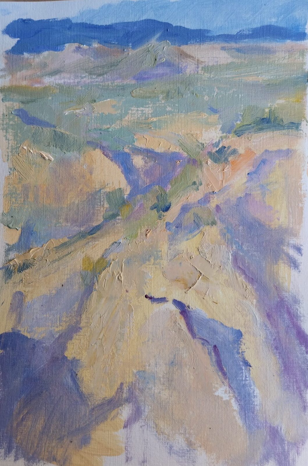 Estudio de montaña con cielo cambiante